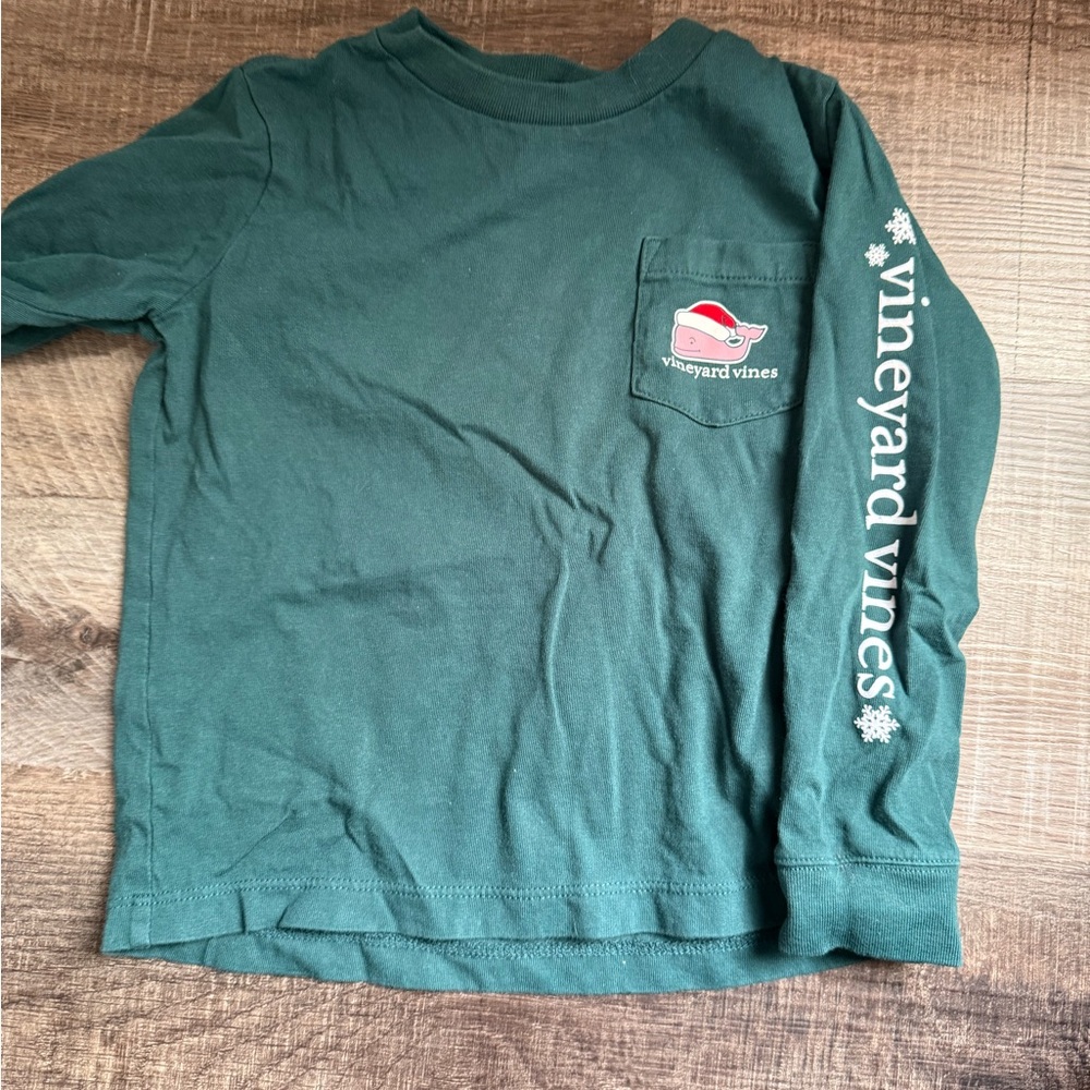 Vineyard Vines Green Long Sleeve Kids Tee